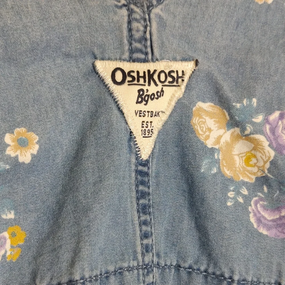 OshKosh B'gosh Blue Floral Kids Denim Dress